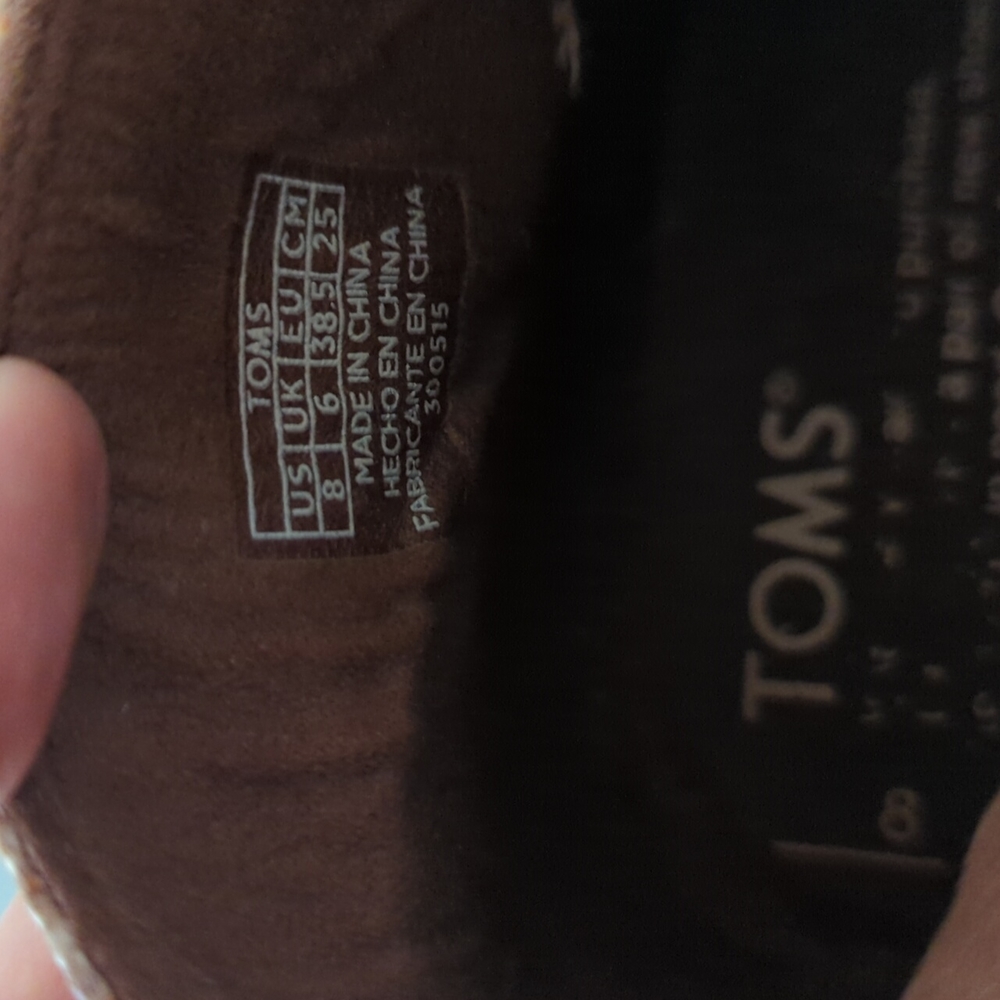 TOMS 🐦 Desert Wedge Bootie 🏜️ Suede and Printed Floral Leather - Picture 6 of 7